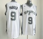 Jerseys Factory Cheap New Revolution 30 Spurs #9 Tony Parker Whi