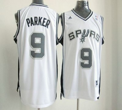 Jerseys Factory Cheap New Revolution 30 Spurs #9 Tony Parker Whi