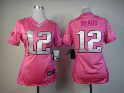Jerseys Factory Cheap Nike Patriots #12 Tom Brady Pink Women's B