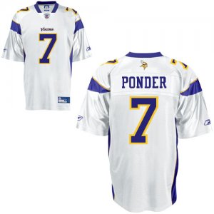 Jerseys Factory Cheap Vikings #7 Christian Ponder White Stitched