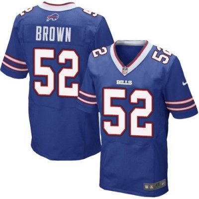 Jerseys Factory Cheap Nike Bills #52 Preston Brown Royal Blue Te
