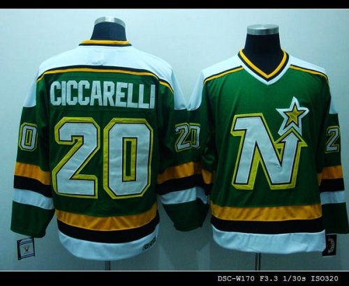 Jerseys Factory Cheap Stars #20 Dino Ciccarelli Embroidered Gree