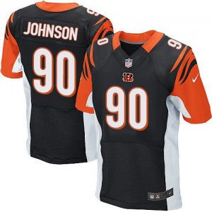 Jerseys Factory Cheap Nike Bengals #90 Michael Johnson Black Tea