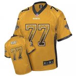 Jerseys Factory Cheap Nike Saints #77 Willie Roaf Gold Men's Emb