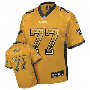 Jerseys Factory Cheap Nike Saints #77 Willie Roaf Gold Men's Emb