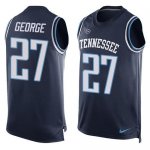 Jerseys Factory Cheap Nike Titans #27 Eddie George Navy Blue Alt