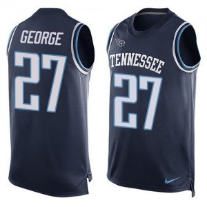 Jerseys Factory Cheap Nike Titans #27 Eddie George Navy Blue Alt