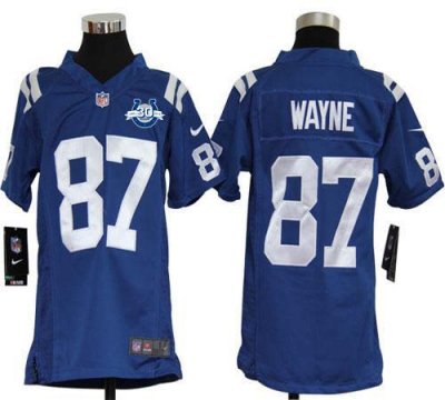 Jerseys Factory Cheap Nike Colts #87 Reggie Wayne Royal Blue Tea