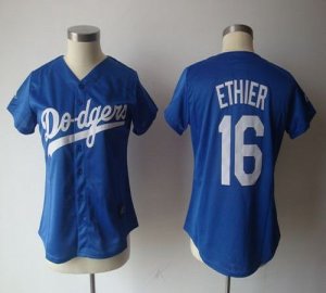 Jerseys Factory Cheap Dodgers #16 Andre Ethier Blue Women's Fash