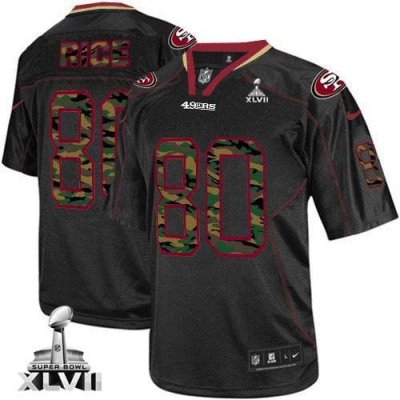 Jerseys Factory Cheap Nike 49ers #80 Jerry Rice Black Super Bowl
