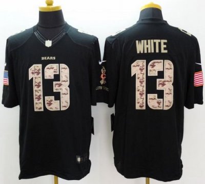 Jerseys Factory Cheap Nike Bears #13 Kevin White Black Men's Sti