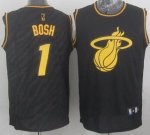 Jerseys Factory Cheap Heat #1 Chris Bosh Black Precious Metals F