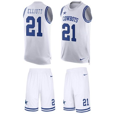 Jerseys Factory Cheap Nike Cowboys #21 Ezekiel Elliott White Men