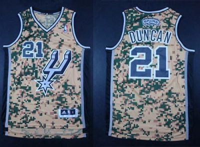 Jerseys Factory Cheap Spurs #21 Tim Duncan Camo Stitched NBA Jer