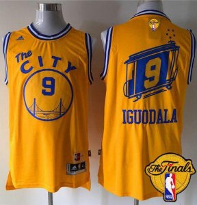 Jerseys Factory Cheap Warriors #9 Andre Iguodala Gold Throwback