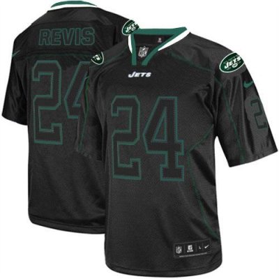 Jerseys Factory Cheap Nike Jets #24 Darrelle Revis Lights Out Bl