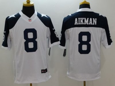 Jerseys Factory Cheap Nike Cowboys #8 Troy Aikman White Thanksgi