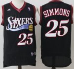 Jerseys Factory Cheap 76ers #25 Ben Simmons Black Throwback Stit