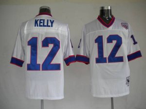Jerseys Factory Cheap Mitchell & Ness Bills #12 Jim Kelly White