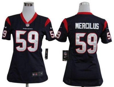 Jerseys Factory Cheap Nike Texans #59 Whitney Mercilus Navy Blue