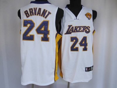 Jerseys Factory Cheap Lakers #24 Kobe Bryant Embroidered White F