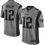 Jerseys Factory Cheap Nike Patriots #12 Tom Brady Gray Men's Sti
