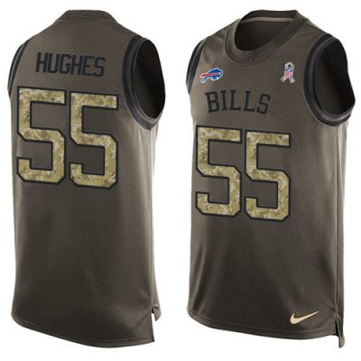 Jerseys Factory Cheap Nike Bills #55 Jerry Hughes Green Men's St
