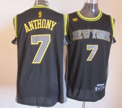 Jerseys Factory Cheap Knicks #7 Carmelo Anthony Black Electricit