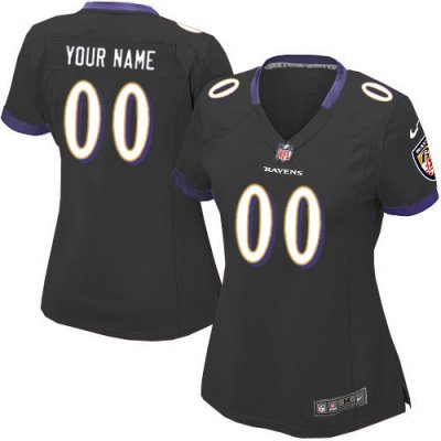 Jerseys Factory Cheap Nike Baltimore Ravens Customized Black Emb