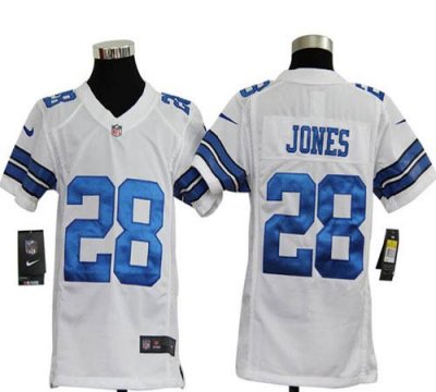 Jerseys Factory Cheap Nike Cowboys #28 Felix Jones White Youth E