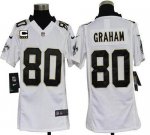 Jerseys Factory Cheap Nike Saints #80 Jimmy Graham White With C