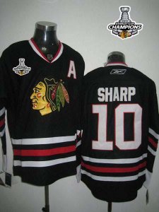 Jerseys Factory Cheap Blackhawks #10 Patrick Sharp Embroidered B