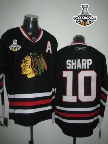Jerseys Factory Cheap Blackhawks #10 Patrick Sharp Embroidered B