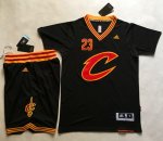 Jerseys Factory Cheap Cavaliers #23 LeBron James Black Short Sle