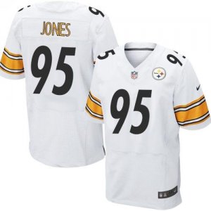 Jerseys Factory Cheap Nike Steelers #95 Jarvis Jones White Men's