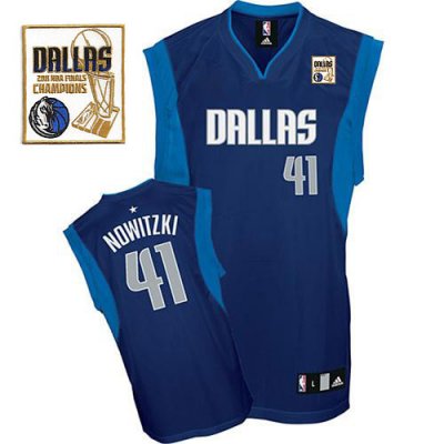 Jerseys Factory Cheap Mavericks 2011 Champion Patch #41 Dirk Now