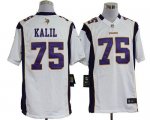 Jerseys Factory Cheap Nike Vikings #75 Matt Kalil White Men's St