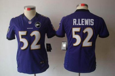 Jerseys Factory Cheap Nike Ravens #52 Ray Lewis Purple Team Colo
