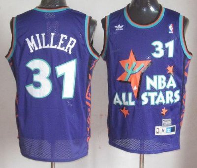 Jerseys Factory Cheap Pacers #31 Reggie Miller Purple 1995 All S