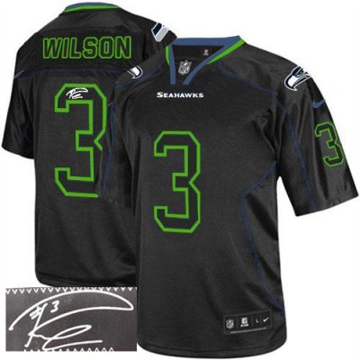 Jerseys Factory Cheap Nike Seahawks #3 Russell Wilson Lights Out
