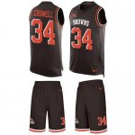 Jerseys Factory Cheap Nike Browns #34 Isaiah Crowell Brown Team