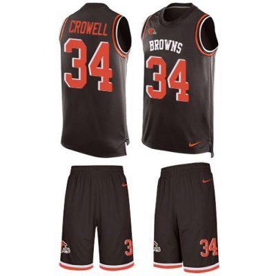 Jerseys Factory Cheap Nike Browns #34 Isaiah Crowell Brown Team