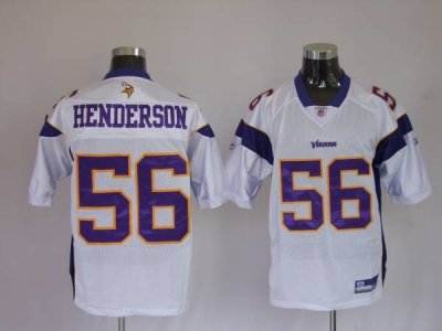 Jerseys Factory Cheap Vikings #56 E.J. Henderson White Stitched