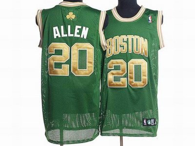 Jerseys Factory Cheap Celtics #20 Ray Allen Stitched Green Gold