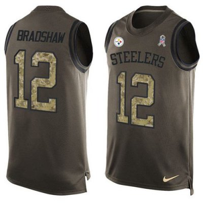 Jerseys Factory Cheap Nike Steelers #12 Terry Bradshaw Green Men