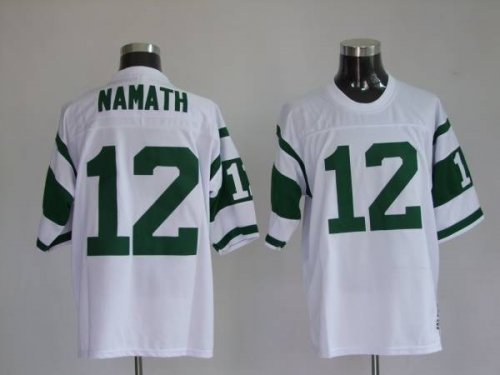 Jerseys Factory Cheap Mitchell and Ness Jets Joe Namath #12 Stit