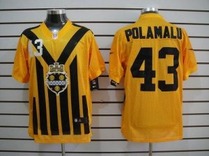 Jerseys Factory Cheap Nike Steelers #43 Troy Polamalu Gold 1933s
