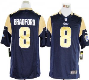 Jerseys Factory Cheap Nike Rams #8 Sam Bradford Navy Blue Team C