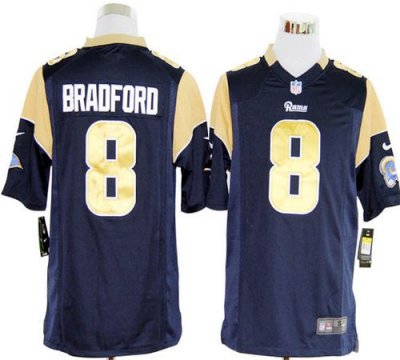 Jerseys Factory Cheap Nike Rams #8 Sam Bradford Navy Blue Team C