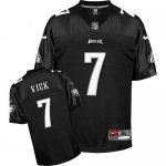 Jerseys Factory Cheap Nike Eagles #7 Michael Vick Black Shadow S